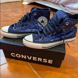 Blue High Top Converse!!